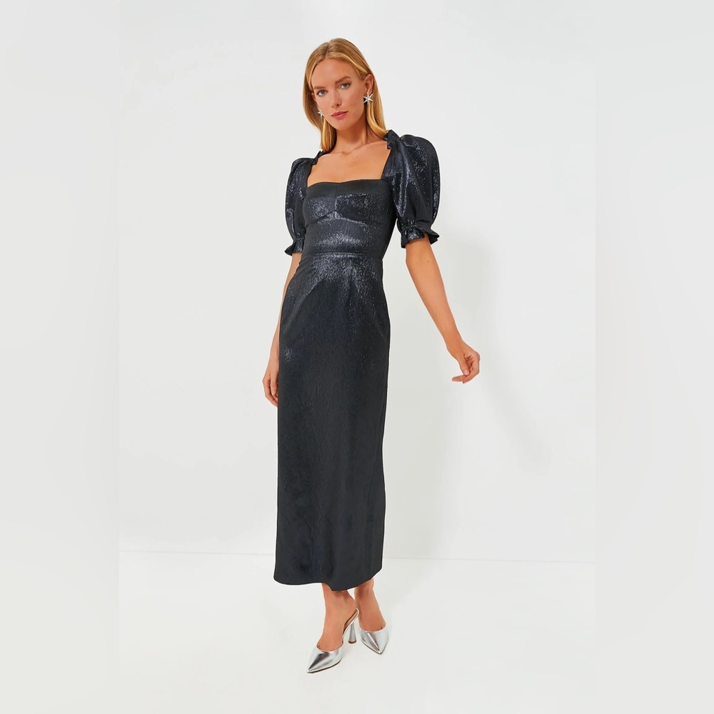 Saloni Metallic Midnight Rachel D Dress